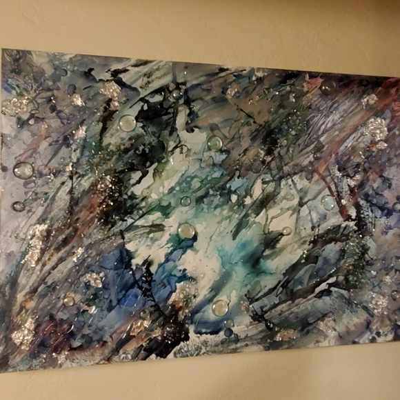 Geodes abstract wall art paintings embellished art - Picture 11 of 15